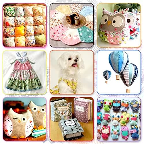 Ysanciuu 120 Pcs 4" x 4" Cotton Craft Fabric Squares | Random Patterns for Sewing & Quilting thumbnail 4