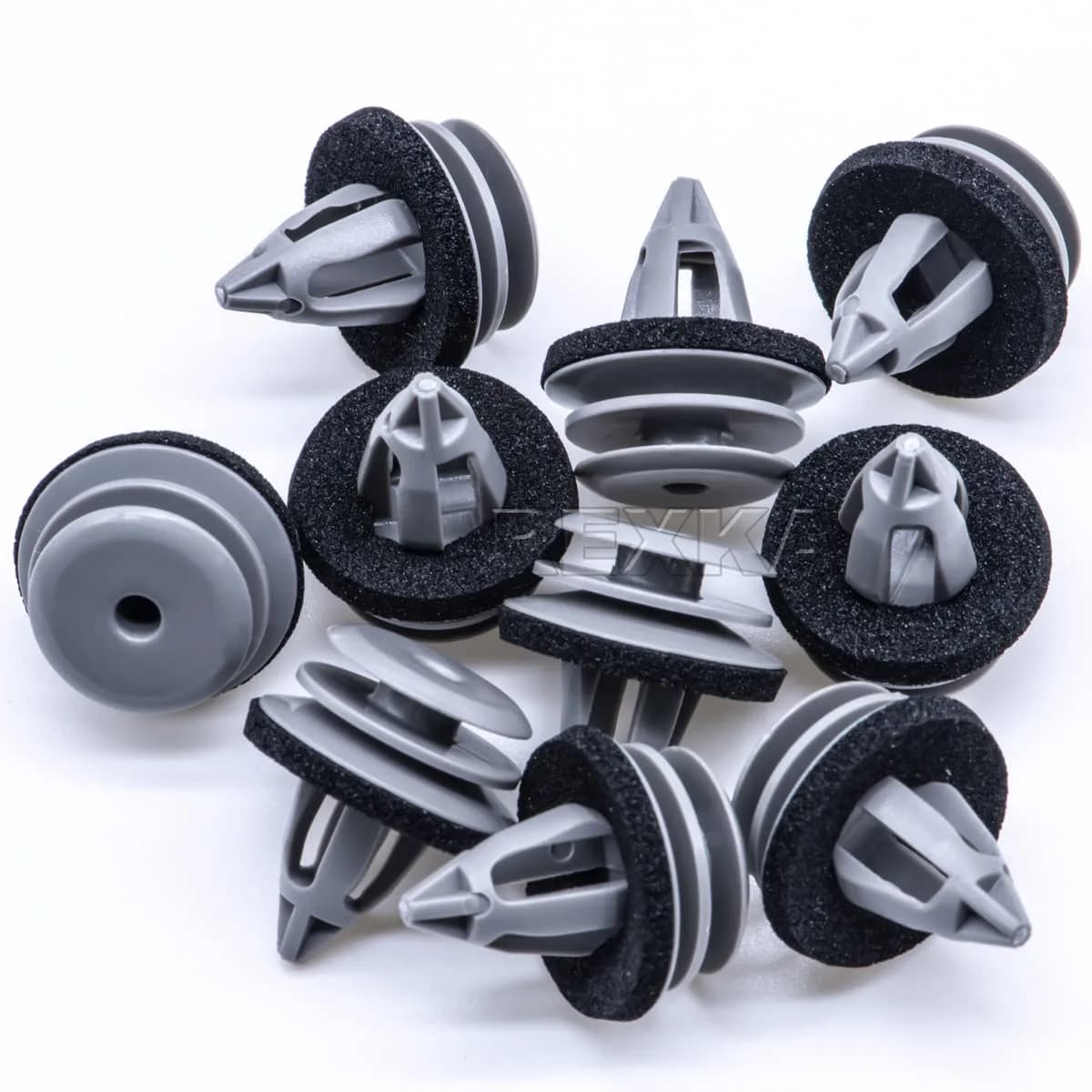 Rexka 20pcs Gray Door Trim Panel Retainer Clips Rivet Compatible with BMW 51418224781 51410407983 51430141025 | OEM-Quality Fasteners — 10pcs