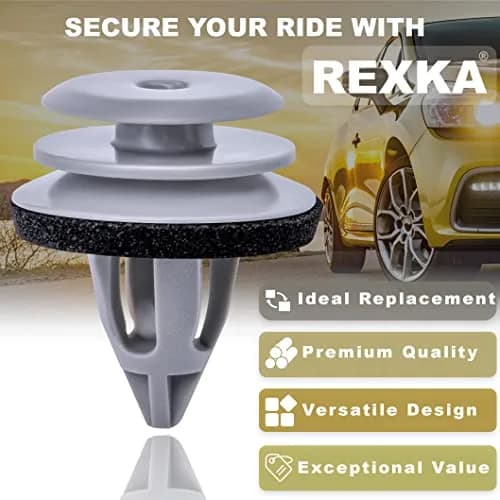 Rexka 20pcs Gray Door Trim Panel Retainer Clips Rivet Compatible with BMW 51418224781 51410407983 51430141025 | OEM-Quality Fasteners thumbnail 4