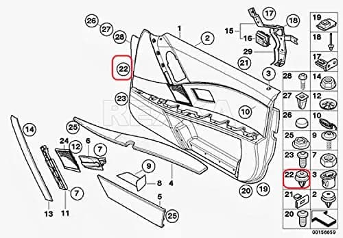 Rexka 20pcs Gray Door Trim Panel Retainer Clips Rivet Compatible with BMW 51418224781 51410407983 51430141025 | OEM-Quality Fasteners thumbnail 6