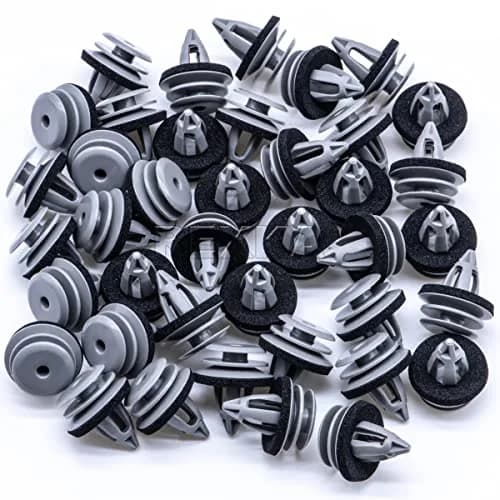 Rexka Gray Door Trim Panel Retainer Clips 40pcs (9.5mm Stem, 14mm Length) | Direct Fit for BMW Models thumbnail 2