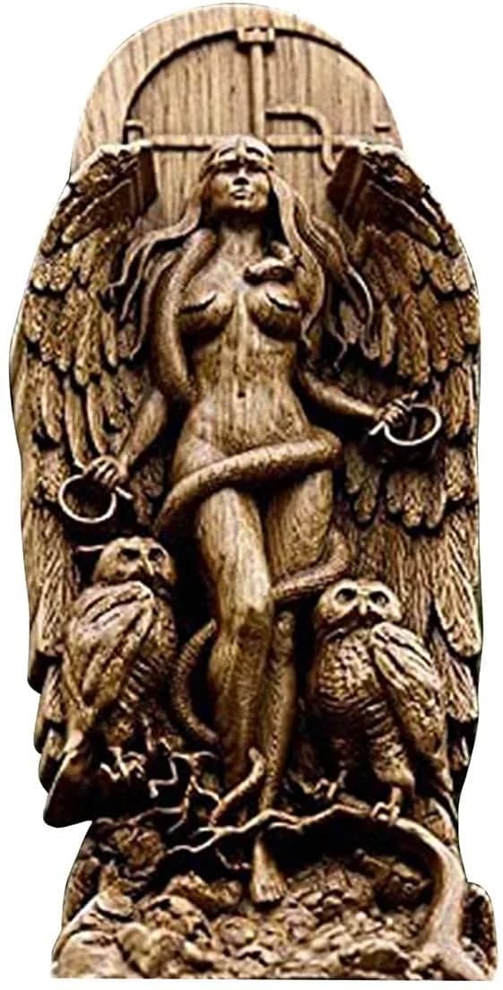 YRDGRG Goddess Statue Lilith 8.66 inch Resin Figurine for Home Garden Art Decor - main product image