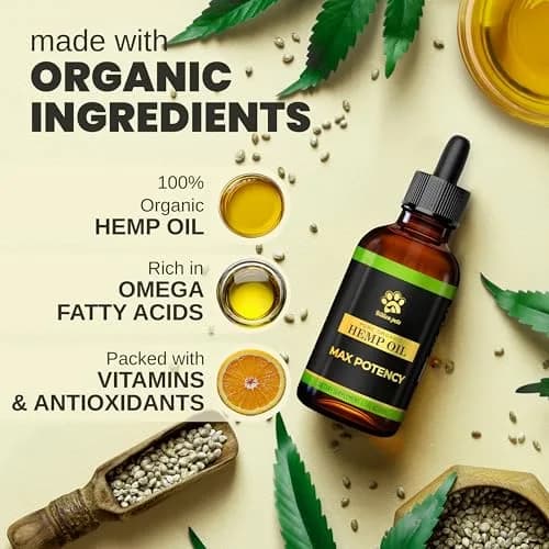 Billion Pets Hemp Oil for Dogs & Cats 2 Fl Oz | Calming, Pain & Arthritis Support thumbnail 3