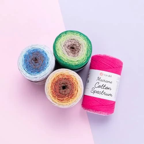 YarnArt Macrame Cotton Spectrum Cord 250g (8.8 Oz) | 225m (246 Yds) Multicolor Aran Weight thumbnail 3