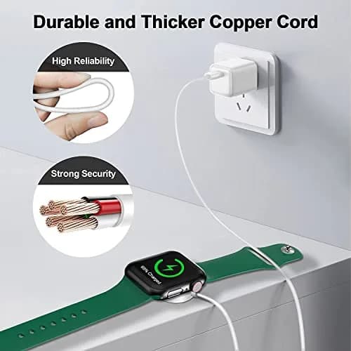 xiwxi Magnetic USB C Fast Charging Cable for Apple Watch 1.5m (4.9ft) | Charges Safely & Reliably thumbnail 5