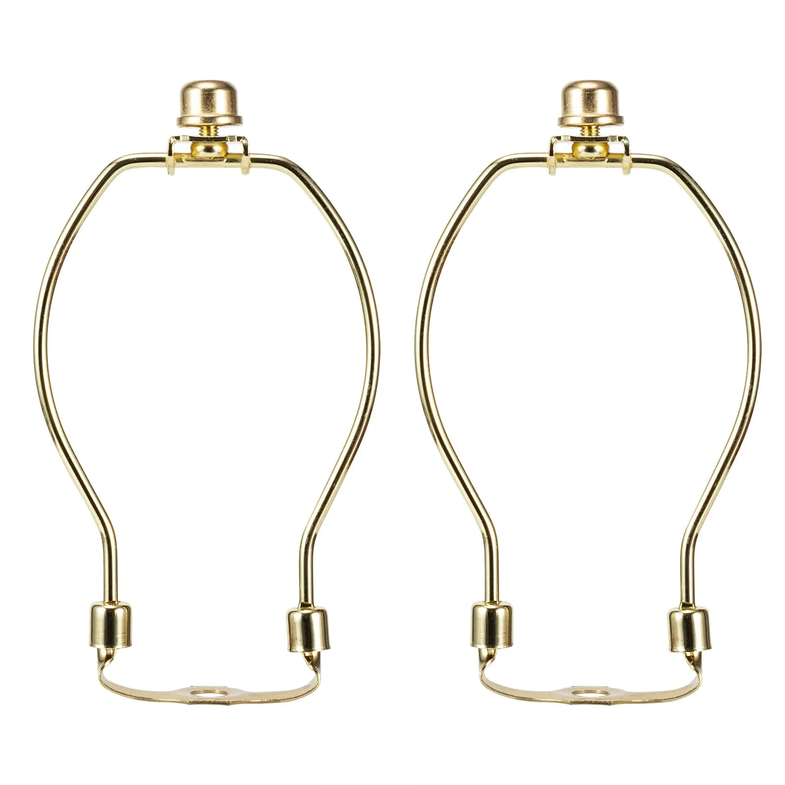 Saangseon Lamp Harp 9 Inch Polished Brass Kit (2 Sets) | Fits 3/8" Lamp Nipple — Polished Brass / 6 Inch