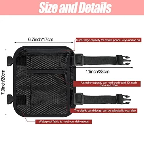 Xuniea 2 Pack Leg Phone Holder with Adjustable Straps, Black & Gray | Fits Phones up to 7.9x6.7 inches thumbnail 2