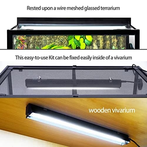 REPTI ZOO 24W Reptile T5 HO UVB Lighting Combo Kit, 22" Light Fixture with Curved Reflector & 5.0 UVB T5 Bulb thumbnail 3
