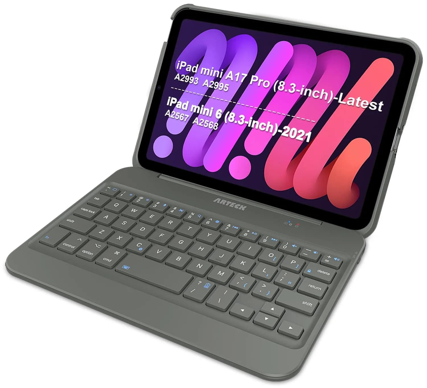 Arteck iPad mini A17 Pro (8.3-inch) Keyboard Case | Bluetooth Keyboard with Shockproof Cover - main product image