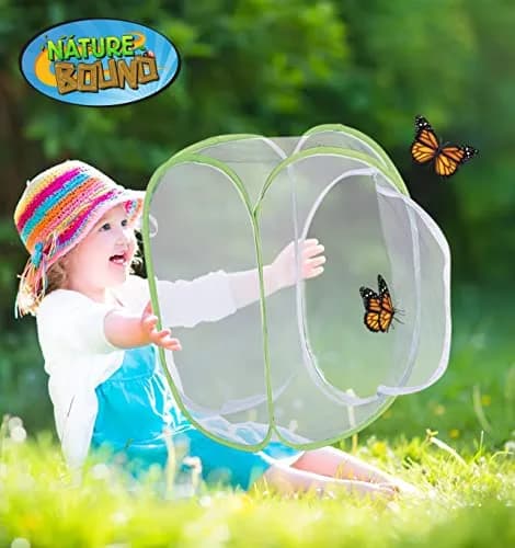 Nature Bound Butterfly Growing Kit 24 inch Pop-Up Enclosure | STEM Learning Guide Included thumbnail 4