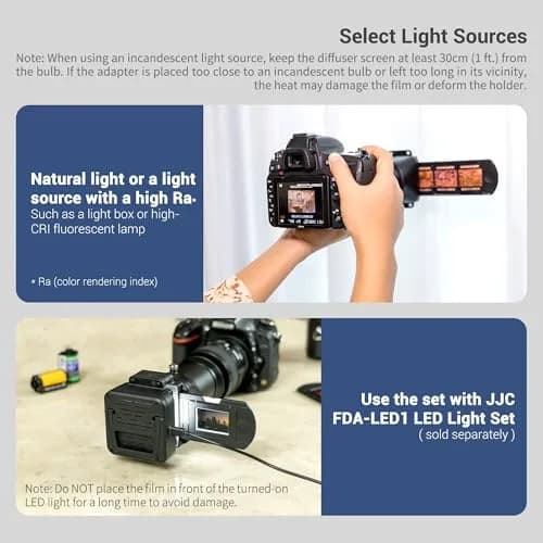 JJC Film Digitizer Replaces Nikon ES-2 for 35mm Slide Negative to Digital | Macro Lens Adapter Kit for Camera & Slide Conversion thumbnail 6