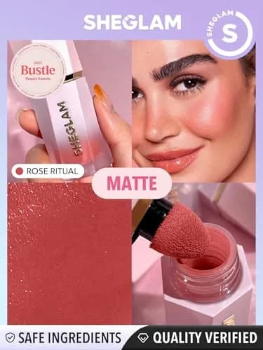 SHEGLAM Color Bloom Liquid Blush for Cheeks 0.18 Fl Oz | Matte Finish, Hydrating, Waterproof thumbnail 7