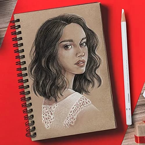 PANDAFLY Professional Colored Charcoal Pencils Drawing Set, 24 Colors | Non-Toxic, Skin Tone Shades thumbnail 8