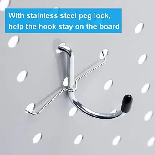 FRIMOONY Pegboard Hooks Assortment with Bins & Locks, 107 PCS | Organize Tools & Supplies thumbnail 4