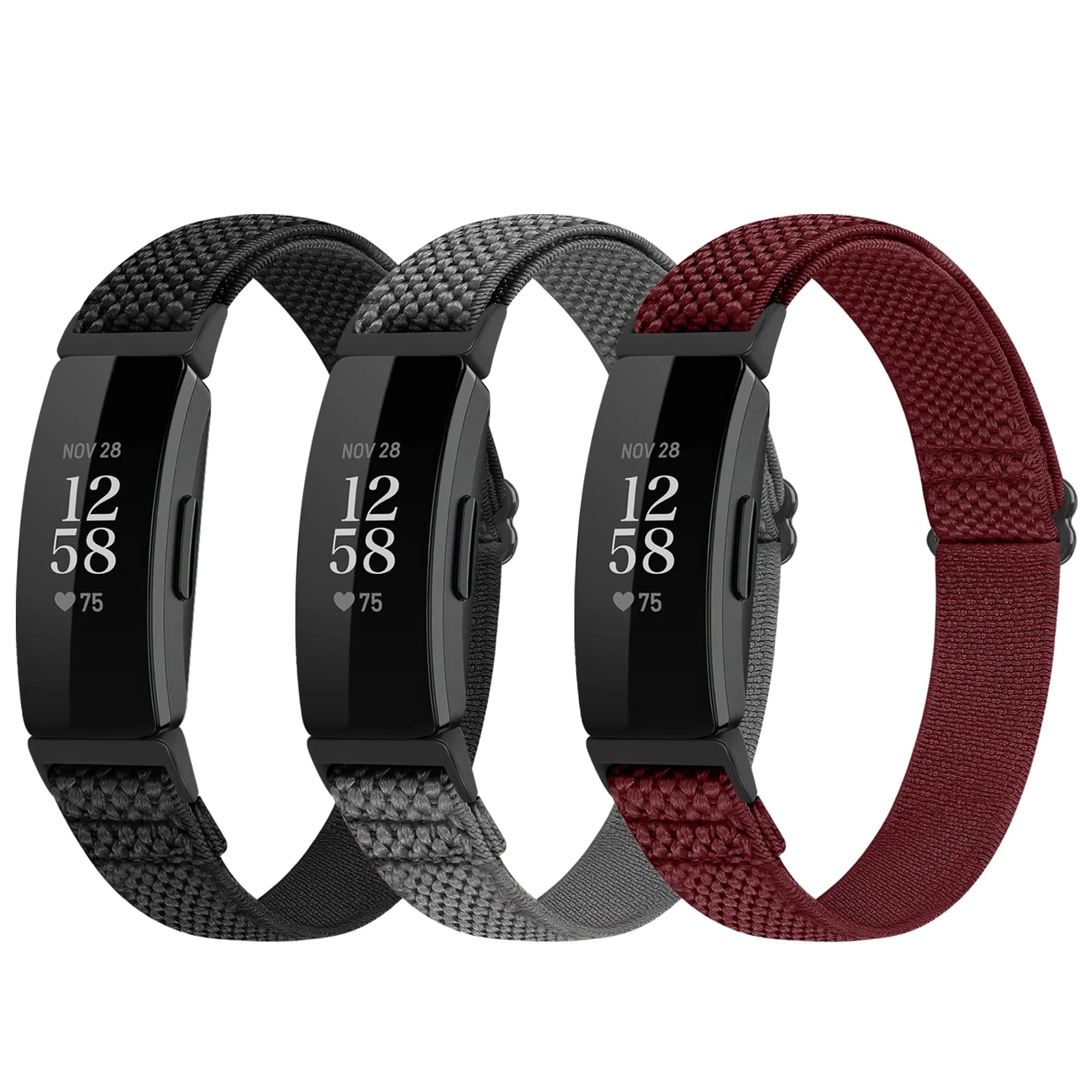 Huamanlou Adjustable Elastic Nylon Sport Bands Compatible with Fitbit Inspire 3/Inspire 2/Inspire/Inspire HR/Ace 2/Ace 3 | Breathable, Lightweight & Durable (70-120 chars)
