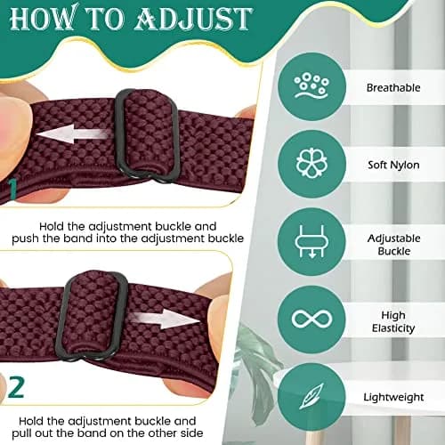 Huamanlou Adjustable Elastic Nylon Sport Bands Compatible with Fitbit Inspire 3/Inspire 2/Inspire/Inspire HR/Ace 2/Ace 3 | Breathable, Lightweight & Durable (70-120 chars) thumbnail 3