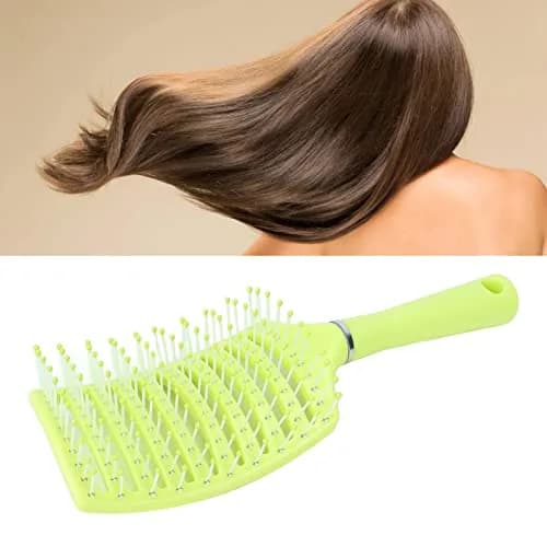Yinhing Vented Paddle Hair Brush - Green | Detangling & Styling for Thick Straight Hair thumbnail 1