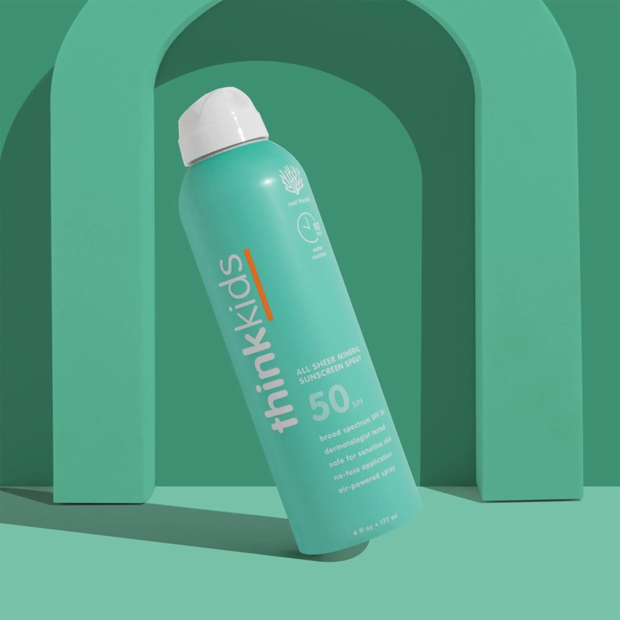 Thinksport Kids Mineral Sunscreen Spray SPF 50+ 6 oz | Natural Zinc Oxide UVA/UVB Protection thumbnail 3