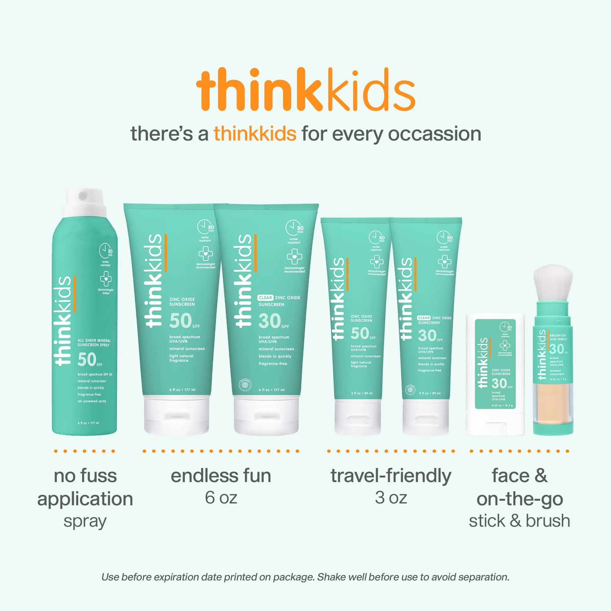 Thinksport Kids Mineral Sunscreen Spray SPF 50+ 6 oz | Natural Zinc Oxide UVA/UVB Protection thumbnail 6