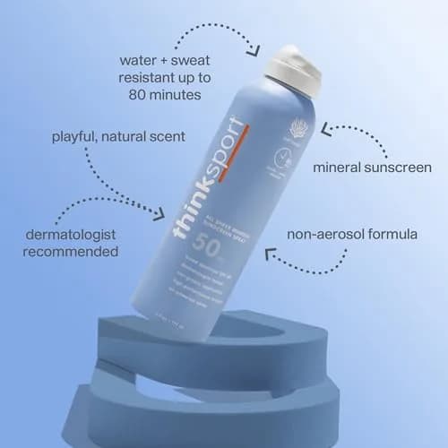 Thinksport Mineral Sunscreen Spray SPF 50+ 169.8ml (6 Fl Oz) | Reef-Safe, Water-Resistant thumbnail 2