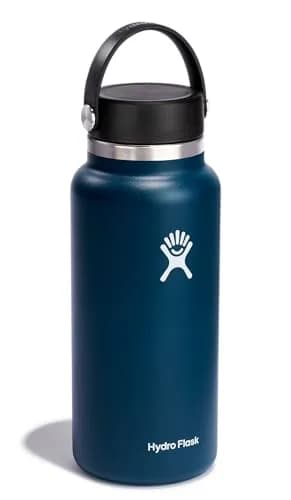 Hydro Flask Wide Mouth Water Bottle 32 Oz (946 ml) | Insulated Stainless Steel, Leakproof, Indigo Blue thumbnail 2