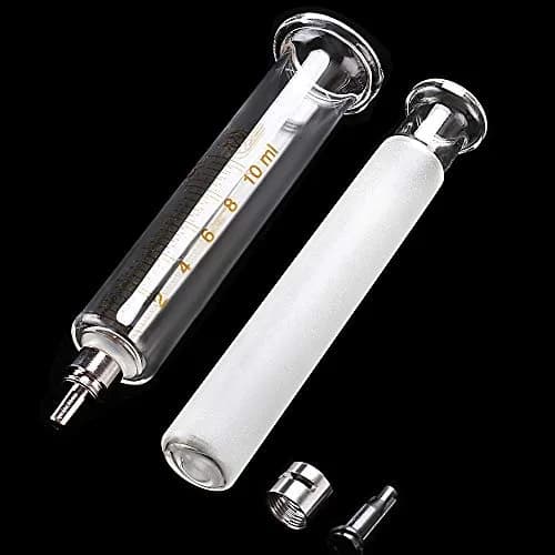 Jiaxix 10ml Glass Syringe with Metal Luer Lock and Caps (2-Pack) | Accurate Liquid Dispensing for Labs & Crafts thumbnail 8