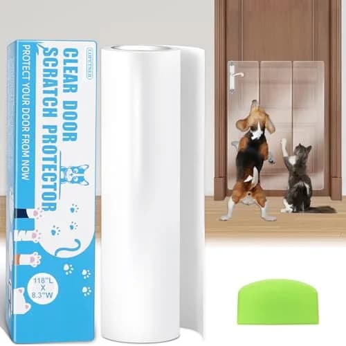 COPETNER Door Protector from Dog Scratching | Heavy Duty Vinyl Scratch Guard for Doors & Walls (118in X 8.3in) thumbnail 1