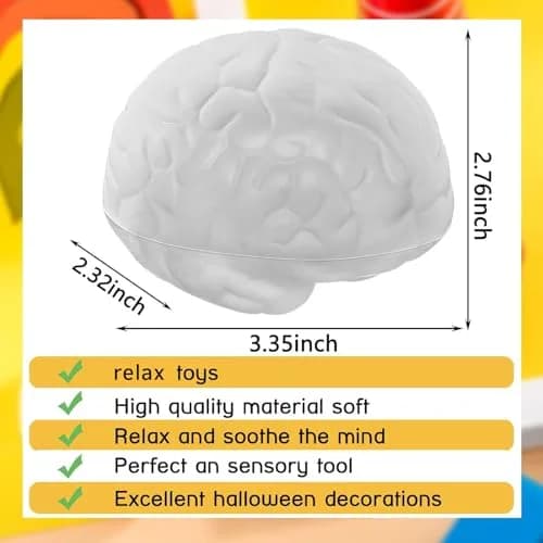 Hungdao Anatomy Heart Brain Stress Toy Set, Foam Squeeze Balls 10.9cm (4.33in) | Educational Anxiety Relief Toy thumbnail 2