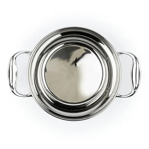 David Burke Splendor Stainless Steel 3-Quart Dutch Oven with Glass Lid | 2.83 kg (6.3 lb) Cookware thumbnail 3