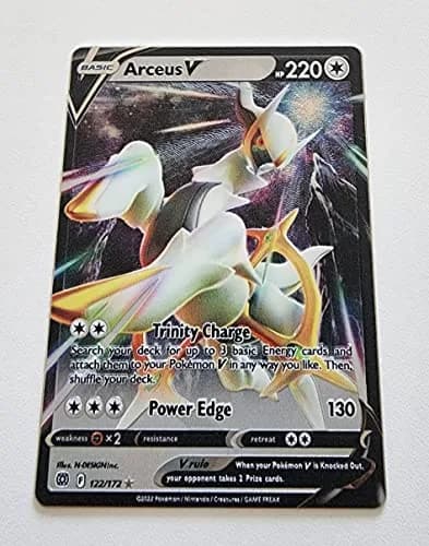 Pokémon Arceus V 122/172 Brilliant Stars - Ultra Rare Pokemon Card - Holo Foil | Collectible Card for Teen thumbnail 1