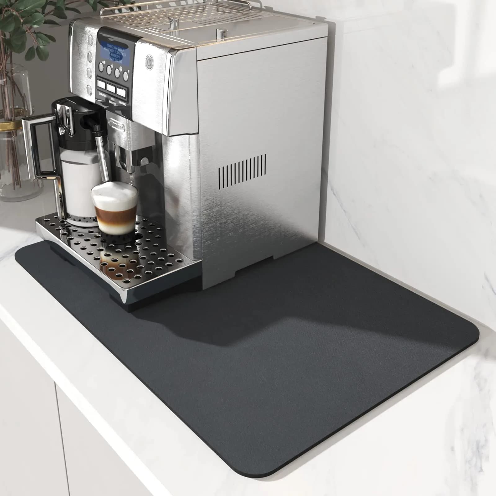 AMOAMI Coffee Mat Dish Drying Mat 48cm x 30cm (19"x12") | Absorbs Spills, Dries Fast, Hides Stains - main product image