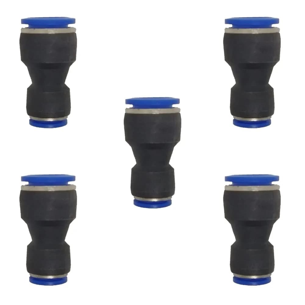 ROZESAZZ Pneumatic Quick Connector 5/16" OD x 1/4" OD Straight Reducer Union (Pack of 10) | Connects Different Tube Sizes — 16mm-10mm