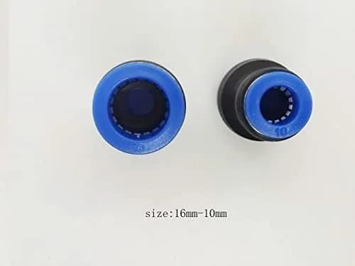 ROZESAZZ Pneumatic Quick Connector 16mm OD x 10mm OD Reducer Union (Pack of 5) | Connects Different Tube Sizes thumbnail 2