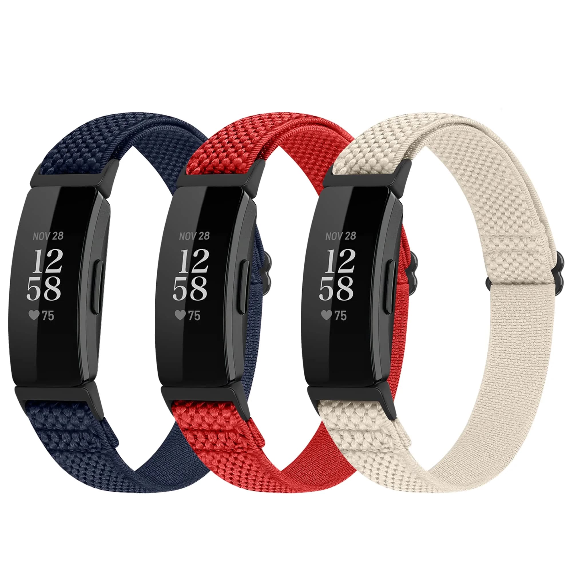 Huamanlou Adjustable Elastic Nylon Sport Bands Compatible with Fitbit Inspire 3/Inspire 2/Inspire/Inspire HR/Ace 2/Ace 3 | Breathable, Stretchy & Durable (70-120 chars)