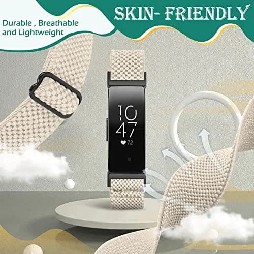 Huamanlou Adjustable Elastic Nylon Sport Bands Compatible with Fitbit Inspire 3/Inspire 2/Inspire/Inspire HR/Ace 2/Ace 3 | Breathable, Stretchy & Durable (70-120 chars) thumbnail 4