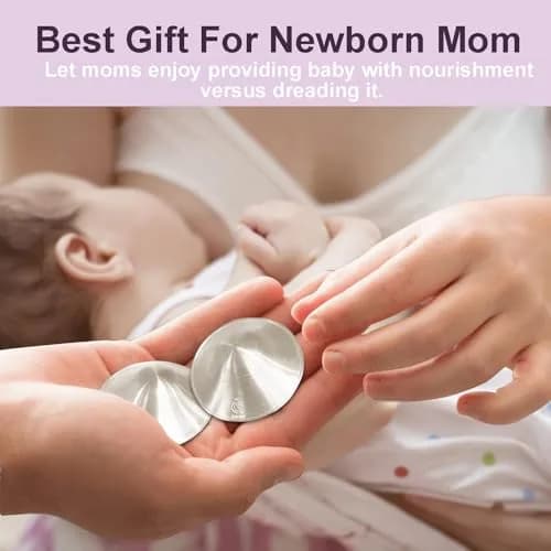 Boboduck Original Silver Nursing Cups for Breastfeeding Newborns | 925 Sterling Silver thumbnail 7