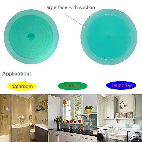 V-TOP Large Silicone Drain Plug 6" | Universal Bathtub & Sink Stopper, Green Transparent thumbnail 8
