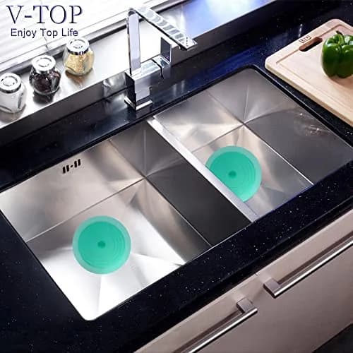 V-TOP Large Silicone Drain Plug 6" | Universal Bathtub & Sink Stopper, Green Transparent thumbnail 2