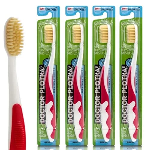 MOUTHWATCHERS Soft Flossing Manual Toothbrush 4-Pack | Gentle Deep Clean for Adults thumbnail 1
