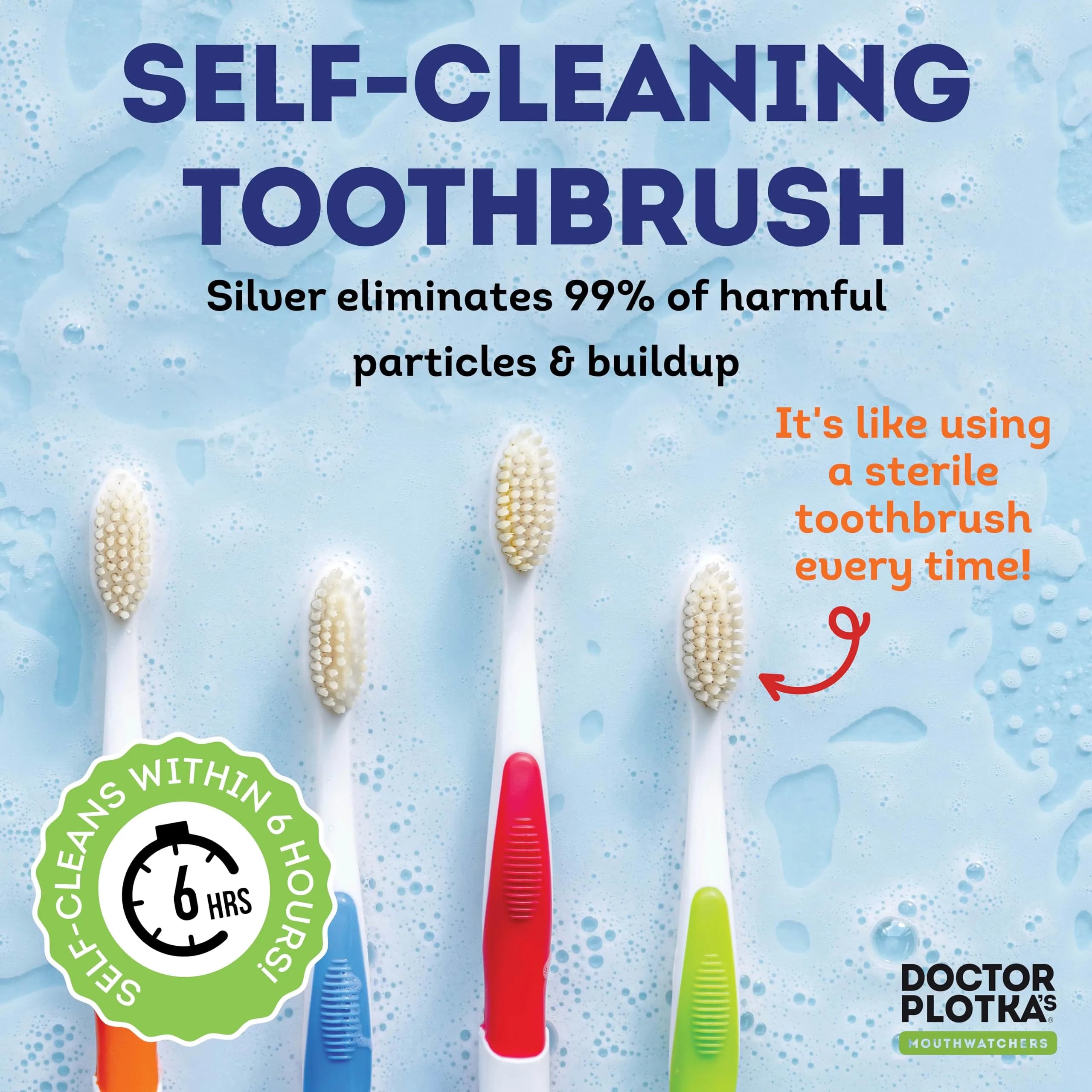 MOUTHWATCHERS Soft Flossing Manual Toothbrush 4-Pack | Gentle Deep Clean for Adults - view 4