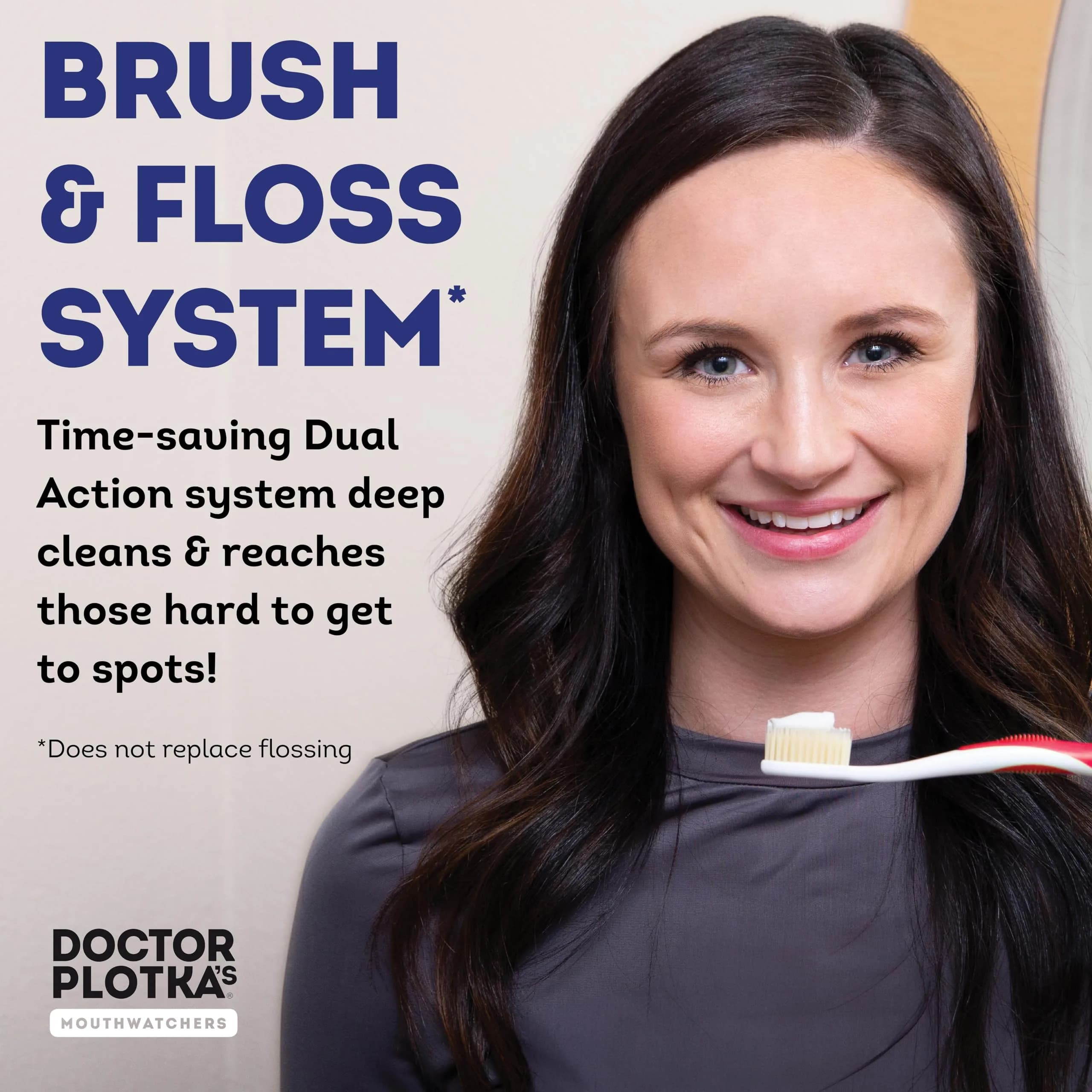 MOUTHWATCHERS Soft Flossing Manual Toothbrush 4-Pack | Gentle Deep Clean for Adults - view 3