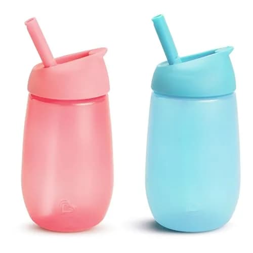 Munchkin Simple Clean Straw Cups for Toddlers 1-3, 10 Ounce (296ml), 2-Pack | Spill-Proof Toddler Cups thumbnail 1