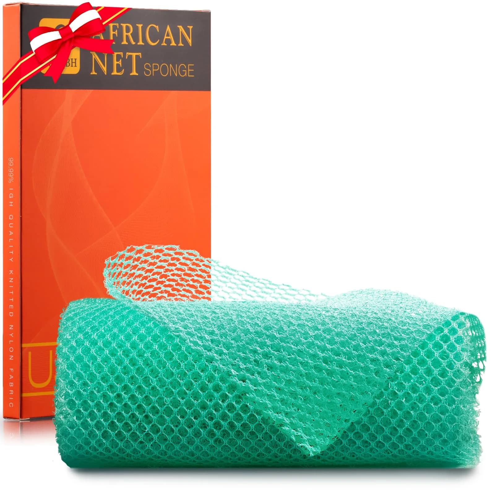 UJFQBH African Bath Sponge 80 cm (31.4 in) | Exfoliating Shower Body Scrubber for Daily Use