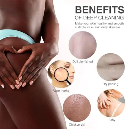 UJFQBH African Bath Sponge 80 cm (31.4 in) | Exfoliating Shower Body Scrubber for Daily Use thumbnail 4