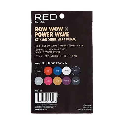RED by Kiss Bow Wow X Power Wave Extreme Shine Silky Durag, Purple | Maximum Wave Compression thumbnail 5