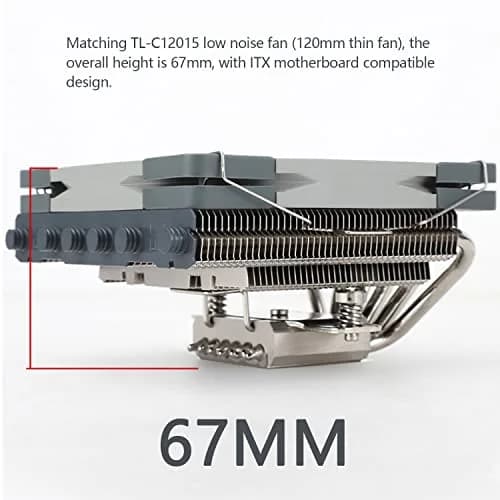 Thermalright AXP120-X67 Low Profile CPU Air Cooler 67mm Height | 6 Heat Pipes, 120mm PWM Fan, LGA 1700/AM4 Compatible thumbnail 4
