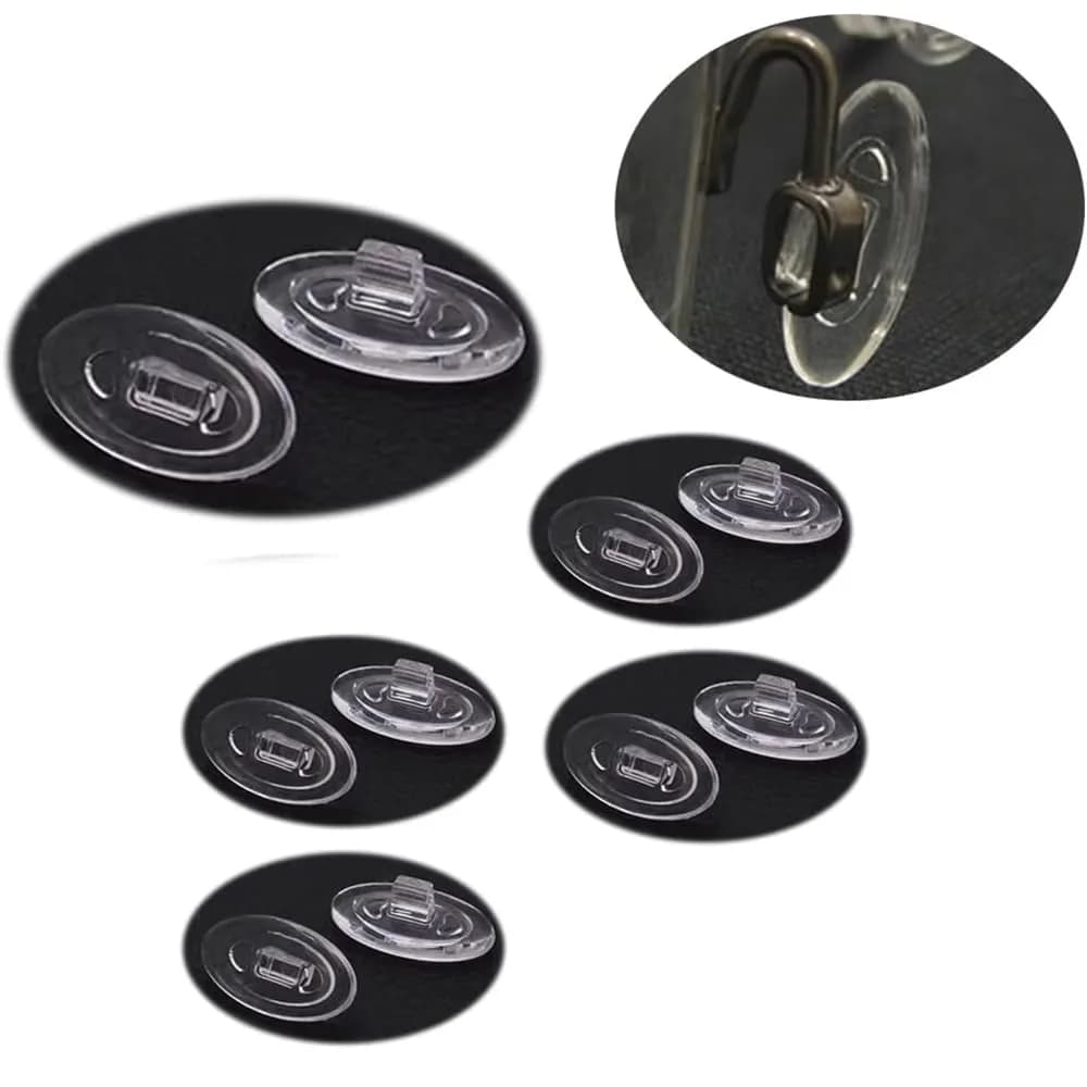 QYAJS 13mm Eyeglass Nose Pads Silicone Push-in Replacement for Oakley/Maui | Soft Silicone, 5Pairs