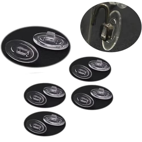 QYAJS 13mm Eyeglass Nose Pads Silicone Push-in Replacement for Oakley/Maui | Soft Silicone, 5Pairs thumbnail 1