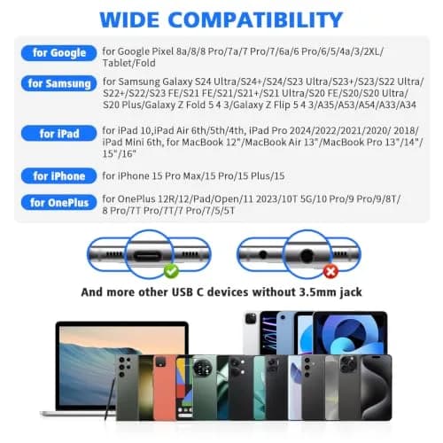 ASKUBSKU Wired Type C Headphones White | Noise Isolating, Deep Bass, Universal Compatibility thumbnail 6