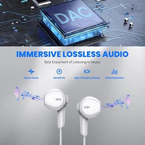 ASKUBSKU Wired Type C Headphones White | Noise Isolating, Deep Bass, Universal Compatibility thumbnail 2